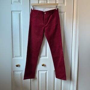 Burgundy corduroy pants